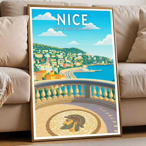 Affiche - Nice - Parc de la colline du château
