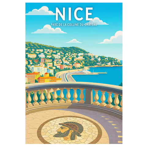 Affiche - Nice - Parc de la colline du château