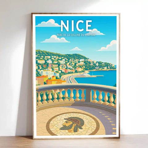 Affiche - Nice - Parc de la colline du château