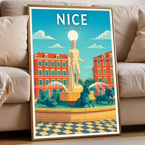 Affiche - Nice - Place Masséna