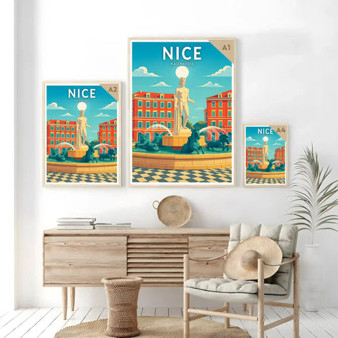 Affiche - Nice - Place Masséna