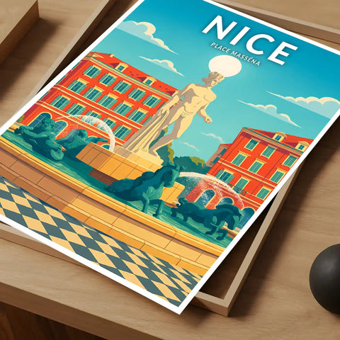 Affiche - Nice - Place Masséna