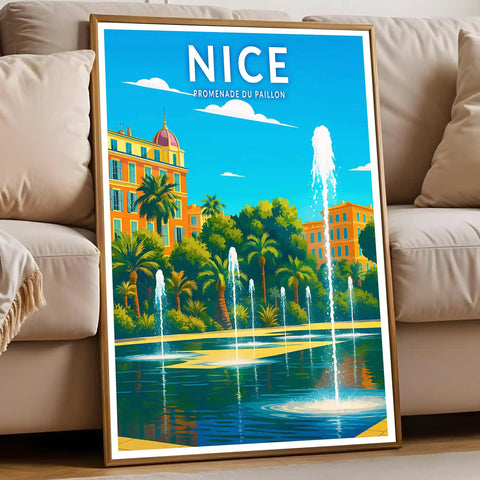 Affiche - Nice - Promenade du Paillon
