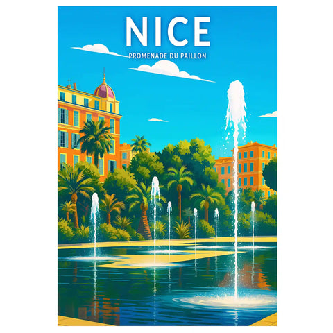 Affiche - Nice - Promenade du Paillon