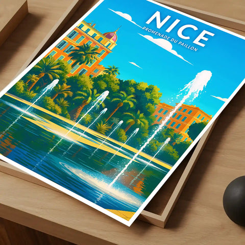 Affiche - Nice - Promenade du Paillon