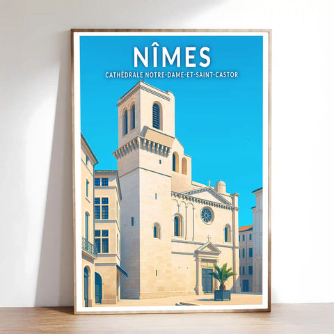 Affiche - Nîmes - Cathédrale Notre-Dame-et-Saint-Castor