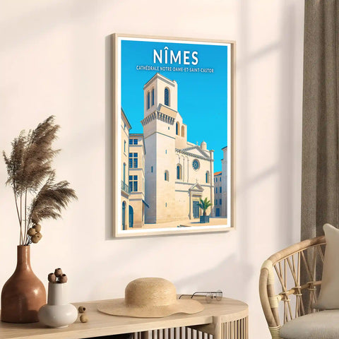 Affiche - Nîmes - Cathédrale Notre-Dame-et-Saint-Castor