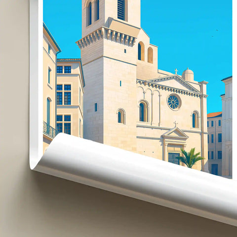 Affiche - Nîmes - Cathédrale Notre-Dame-et-Saint-Castor