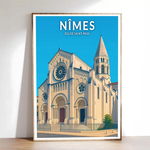 Affiche - Nîmes - Église Saint-Paul