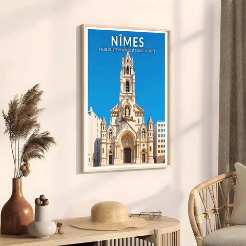 Affiche - Nîmes - Église Sainte-Perpétue-et-Sainte-Félicité