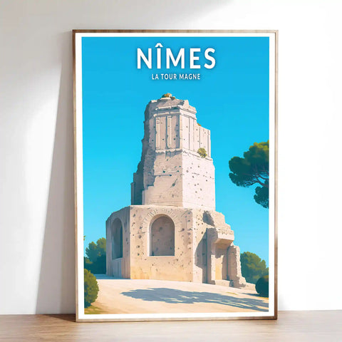 Affiche - Nîmes - La Tour Magne
