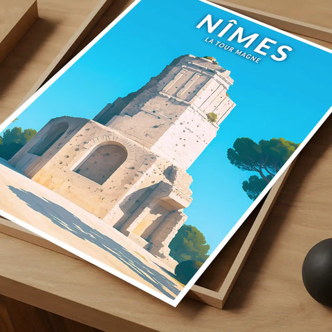 Affiche - Nîmes - La Tour Magne