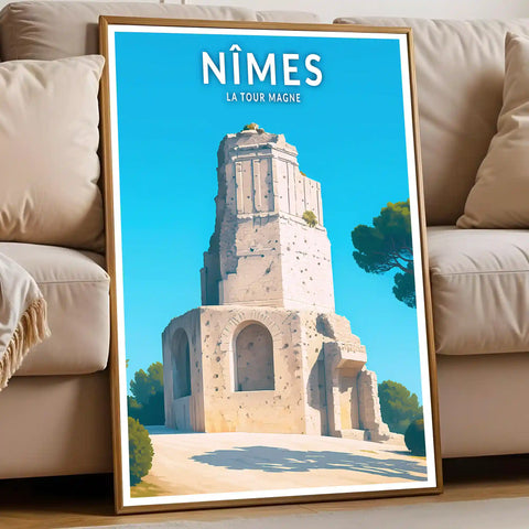 Affiche - Nîmes - La Tour Magne