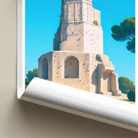 Affiche - Nîmes - La Tour Magne