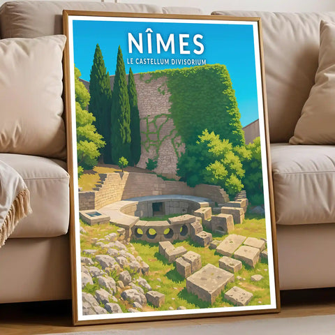 Affiche - Nîmes - Le Castellum divisorium