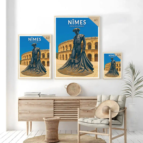 Affiche - Nîmes - Statue de Nimeño II