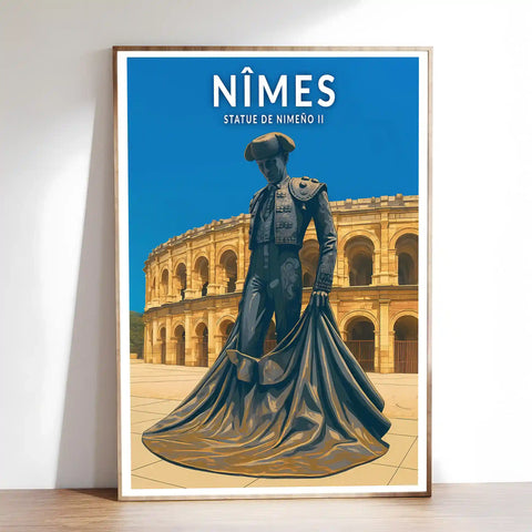 Affiche - Nîmes - Statue de Nimeño II