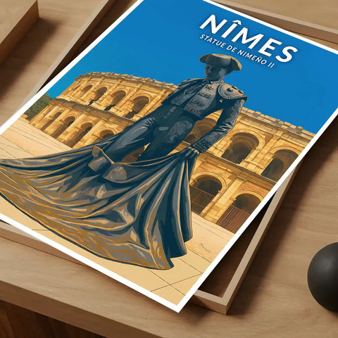 Affiche - Nîmes - Statue de Nimeño II
