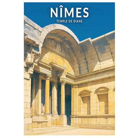Affiche - Nîmes - Temple de Diane