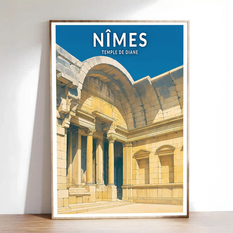 Affiche - Nîmes - Temple de Diane