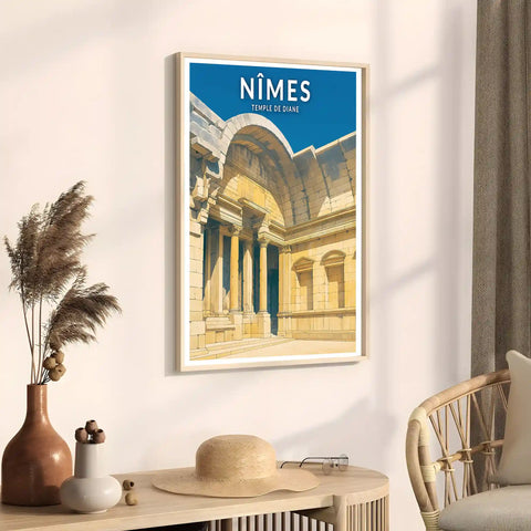 Affiche - Nîmes - Temple de Diane
