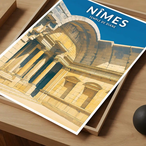 Affiche - Nîmes - Temple de Diane