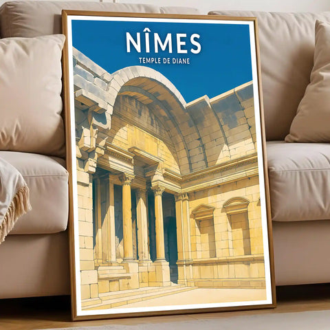 Affiche - Nîmes - Temple de Diane