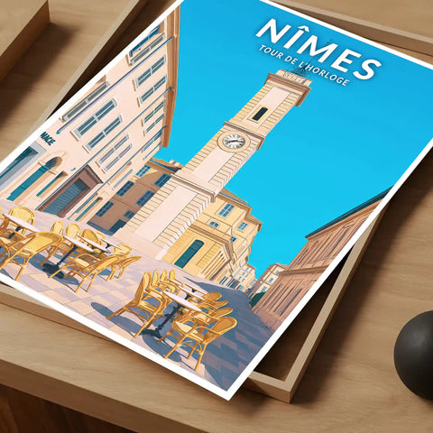 Affiche - Nîmes - Tour de l'Horloge