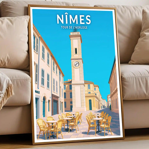 Affiche - Nîmes - Tour de l'Horloge