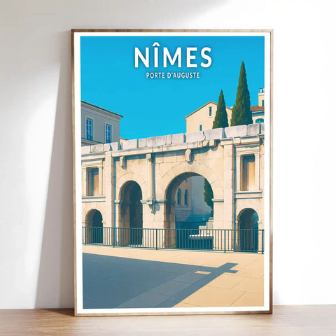 Affiche - Nîmes - Porte d'Auguste