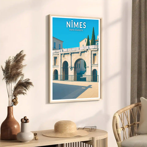 Affiche - Nîmes - Porte d'Auguste