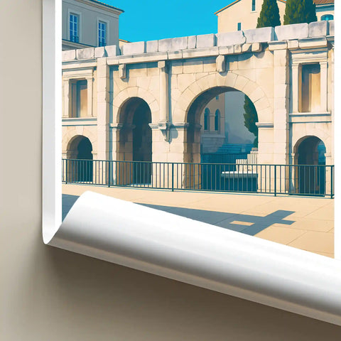 Affiche - Nîmes - Porte d'Auguste