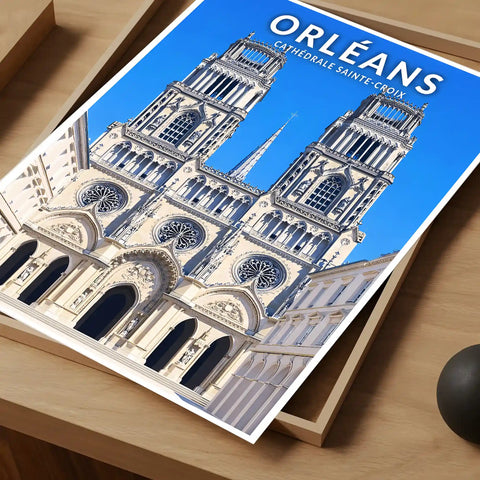 Affiche - Orléans - Cathédrale Sainte-Croix