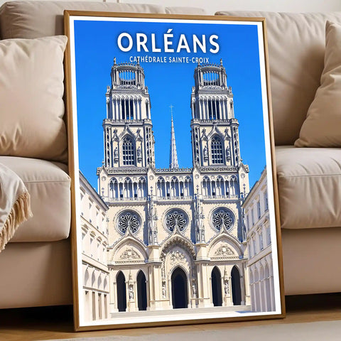 Affiche - Orléans - Cathédrale Sainte-Croix