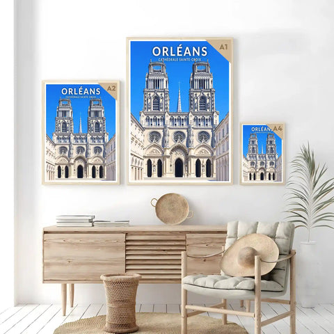 Affiche - Orléans - Cathédrale Sainte-Croix