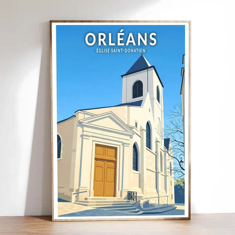 Affiche - Orléans - Église Saint-Donatien