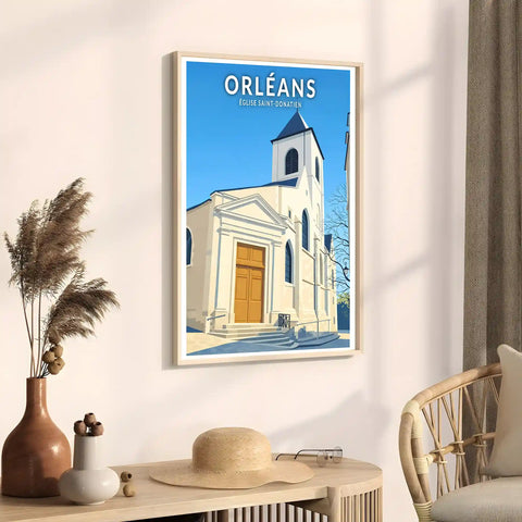 Affiche - Orléans - Église Saint-Donatien