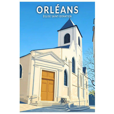 Affiche - Orléans - Église Saint-Donatien