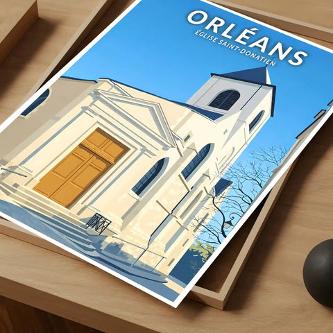 Affiche - Orléans - Église Saint-Donatien