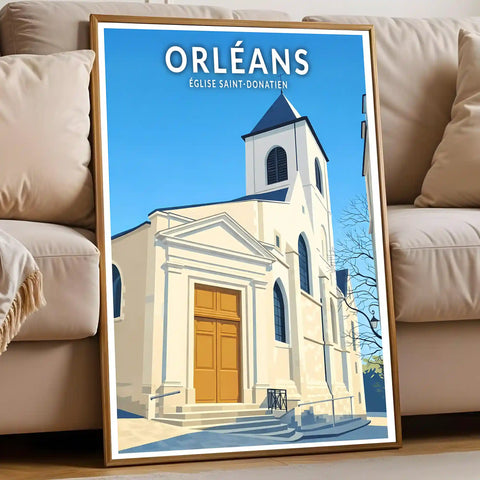 Affiche - Orléans - Église Saint-Donatien