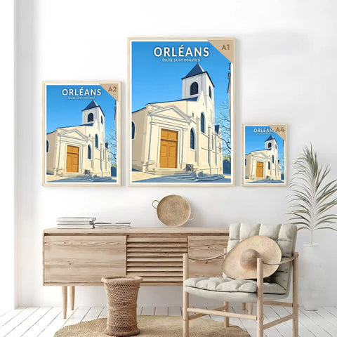 Affiche - Orléans - Église Saint-Donatien
