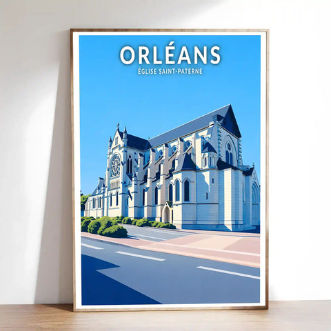 Affiche - Orléans - Église Saint-Paterne