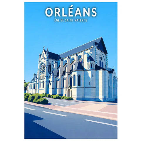 Affiche - Orléans - Église Saint-Paterne