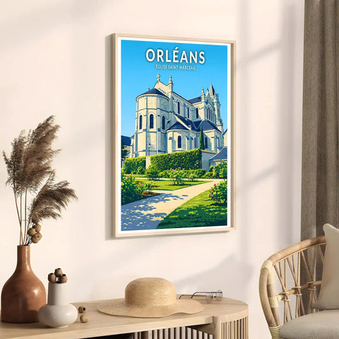 Affiche - Orléans - Église Saint‑Marceau