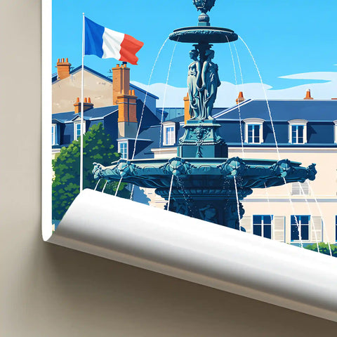 Affiche - Orléans - Grande Fontaine