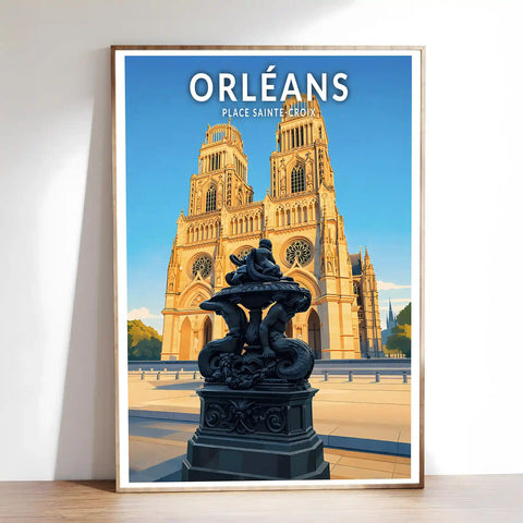 Affiche - Orléans - Place Sainte-Croix