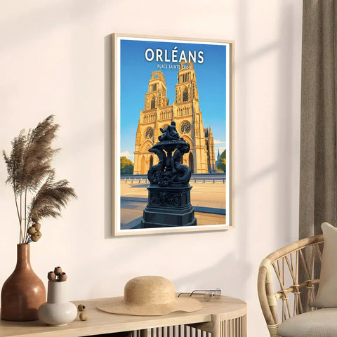 Affiche - Orléans - Place Sainte-Croix
