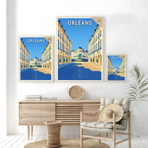 Affiche - Orléans - Rue Royale