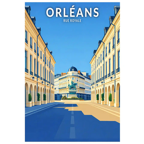 Affiche - Orléans - Rue Royale