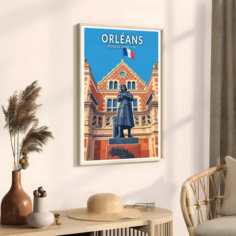 Affiche - Orléans - Statue de Jeanne d'Arc